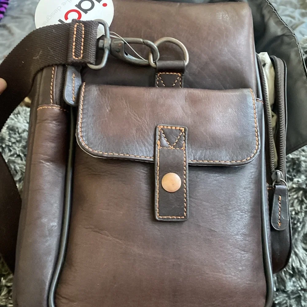 NWT Jack by Jill-e Genuine Leather Camera/Video Travel Bag - Large - Picture 4 of 14